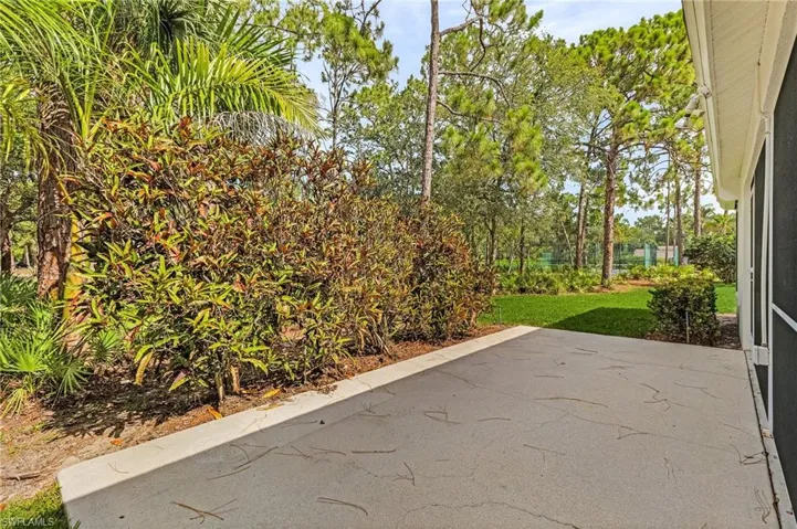 The back patio provides a quiet, private area.