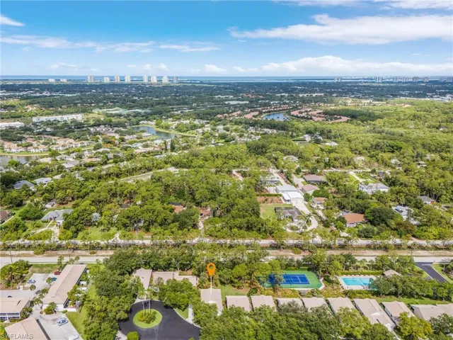 Aerial view of property's location showing the proximity to the Gulf of America to the west.