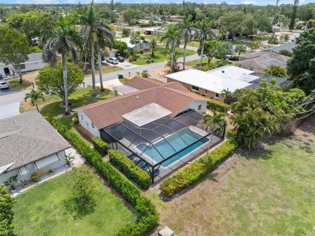 Aerial view with a residential view