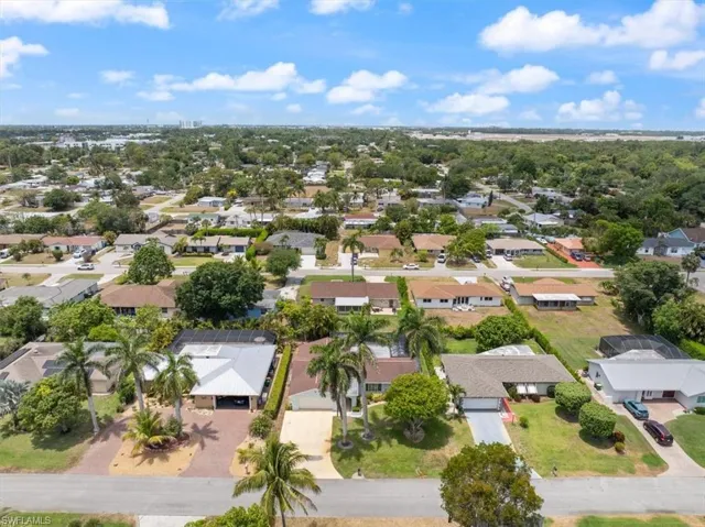 Drone / aerial view with a residential view