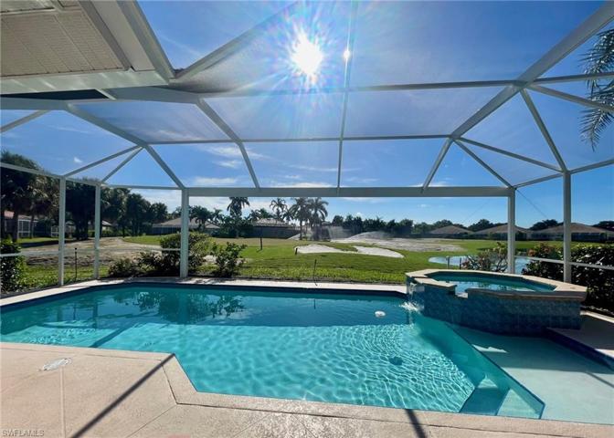 Pool and spa overlooking te 5th greenhole