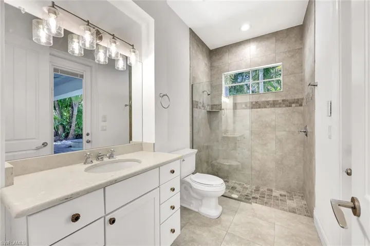 Guest bathroom and pool bath.
