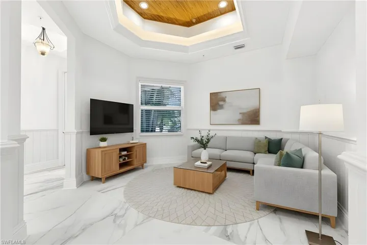 Living-room area virtually staged