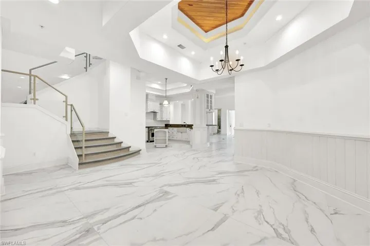 Dining-room area and stairs to 2nd floor