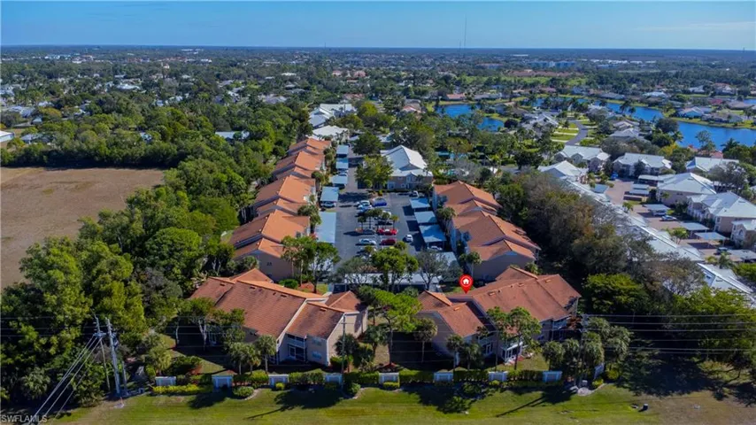 Aerial view of residential area.