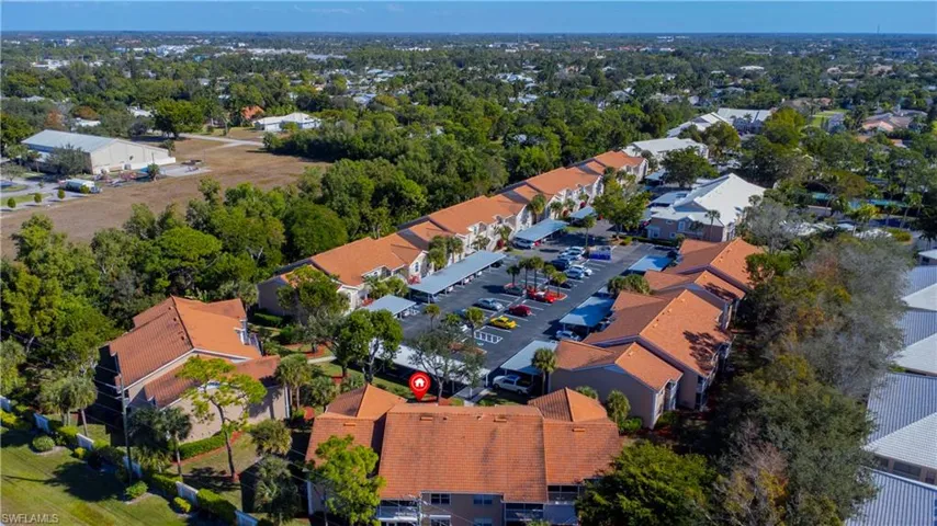 Aerial view of residential area.