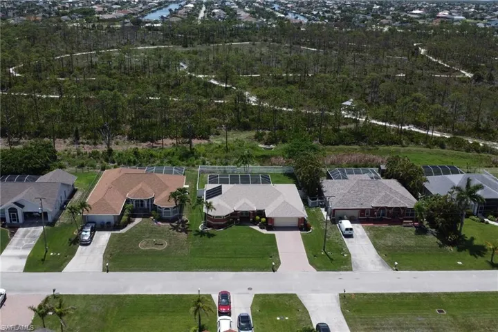 Aerial view of property's location which borders the nature preserve Joe Coviello Park
