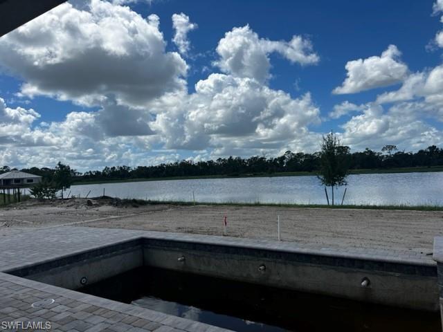 pool and spa is under construction with water views