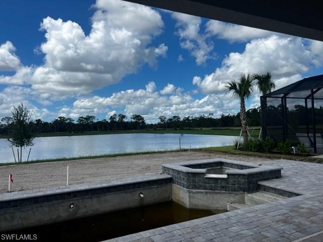 pool and spa is under construction with water views