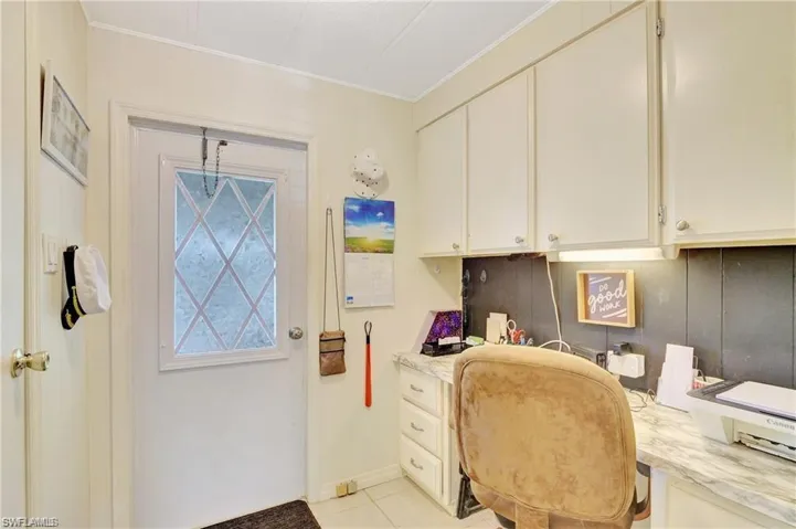 Built-in space for this cute efficent office space