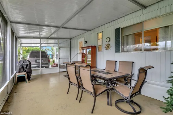 Located off East facing lanai.  Double door entry