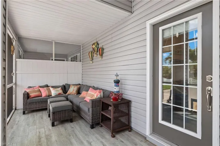 10681  front screened porch. Duplex has front porch also