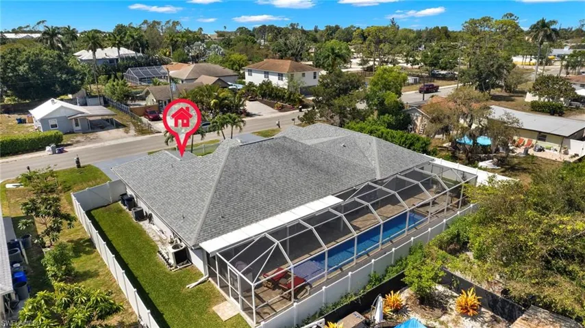 10689- side yard view SALT WATER POOL WITH HEATER