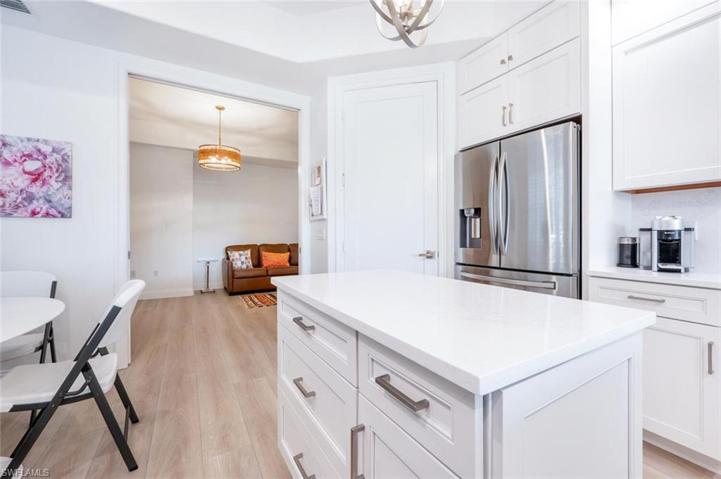 Nice size Island with Cabinet Storage.