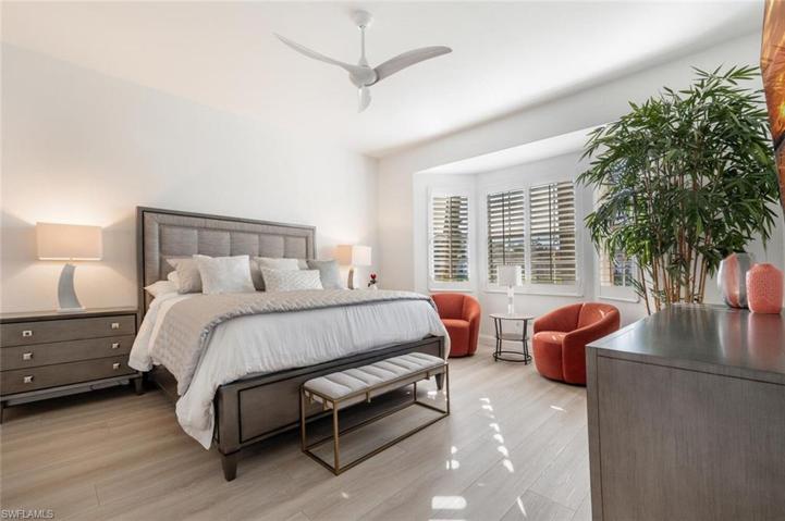Master bedroom with seating area