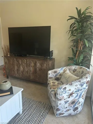 View of tiled living area