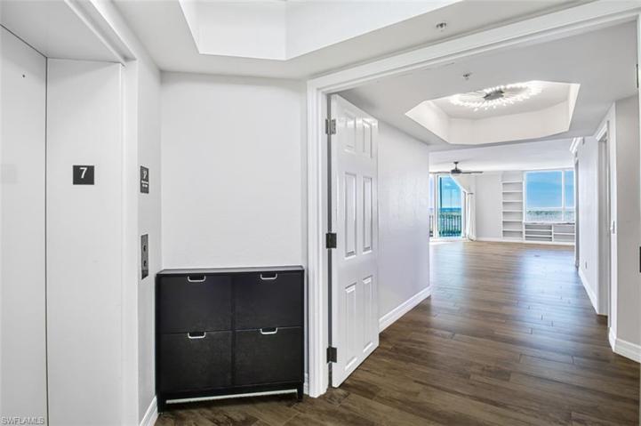 Private elevator entry and foyer