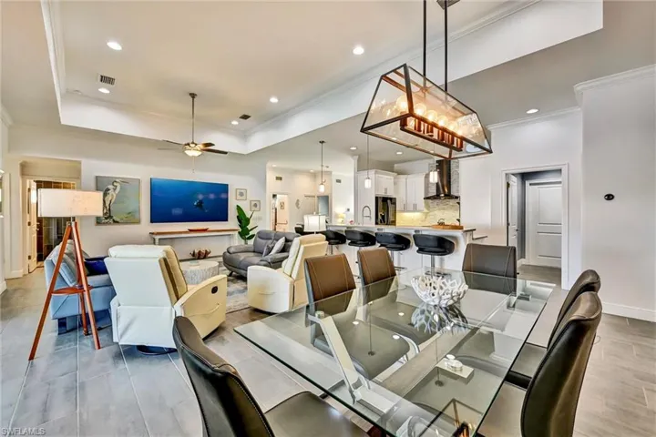 Dining room ready to entertain