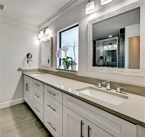 Primary Bathroom with double vanity