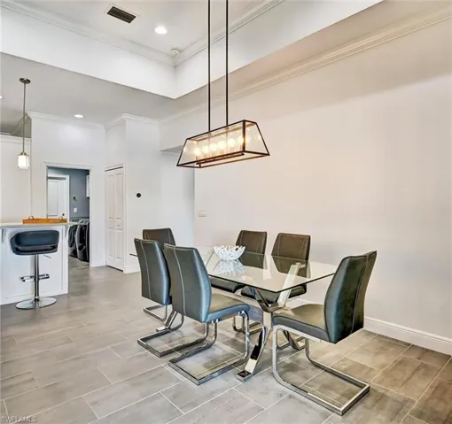 Dining area off the kitchen and living area