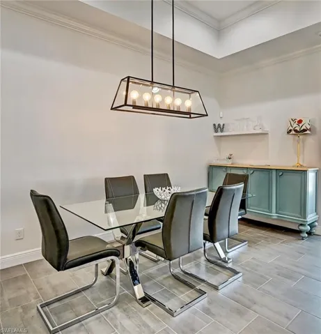 Dining area off the kitchen and living area