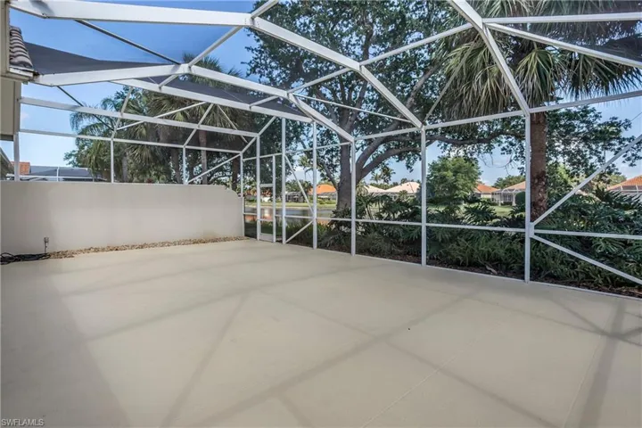 View of patio / terrace with a lanai