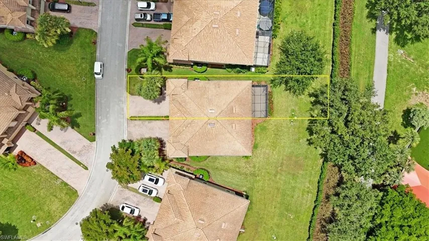 Birds eye view of property