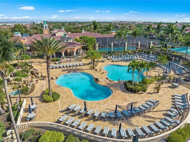 The marble sundeck with its lush landscaping is the gathering place for up to 240 sun worshippers.