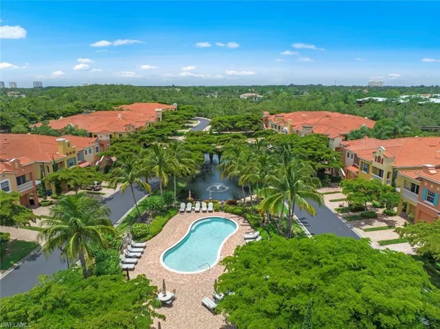 Aerial view of the Enclave pool.