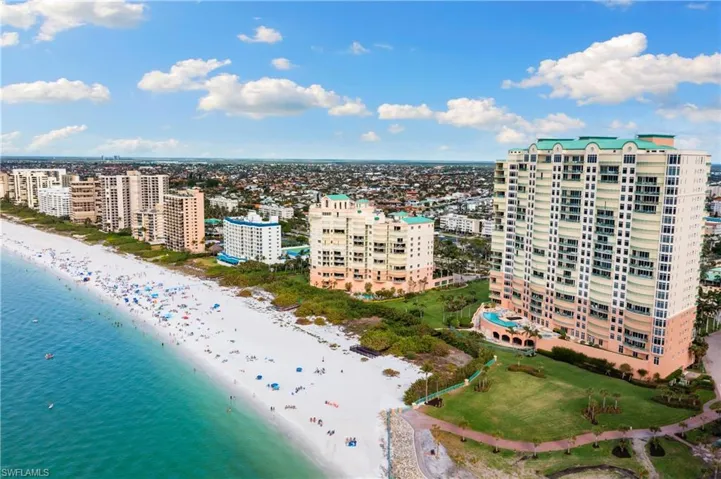 View of urban area featuring expansive coastline