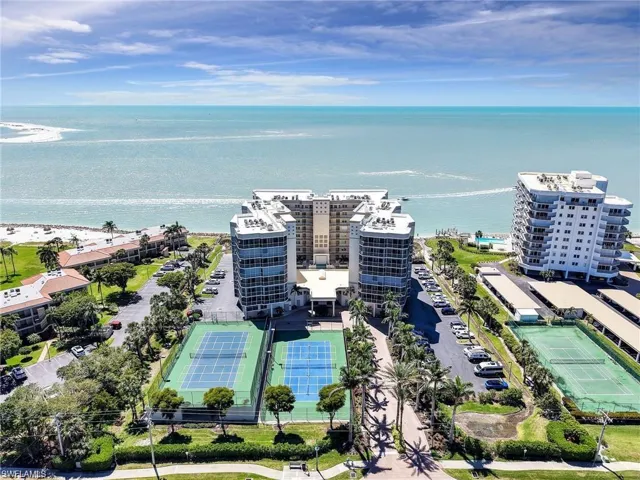 Drone / aerial view of a large body of water