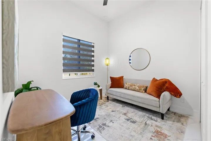 Home office with baseboards