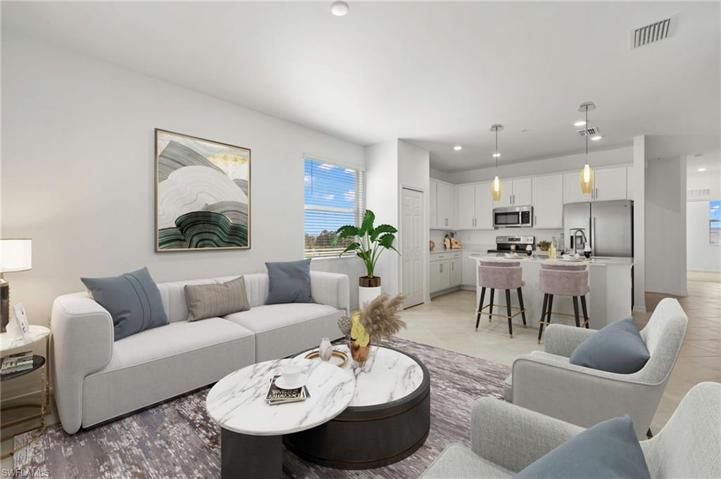 Virtually Staged Living Room