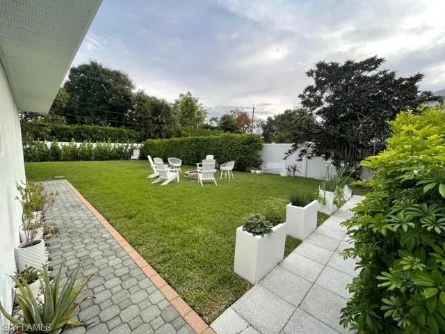 Fenced yard featuring a patio area