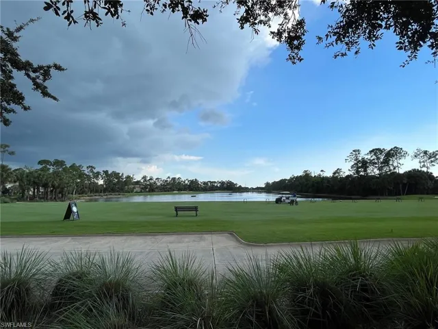 View of community featuring a water view