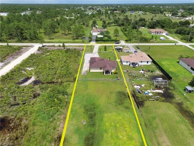 Birds eye view of property