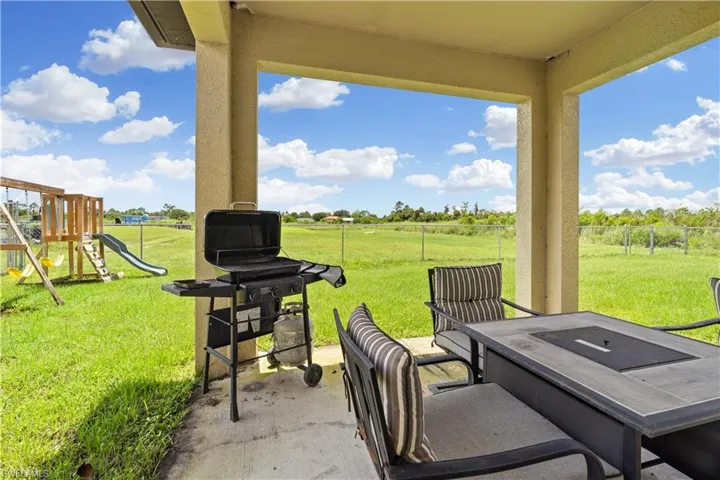 View of patio / terrace featuring a playground