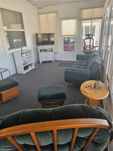 View of carpeted living room