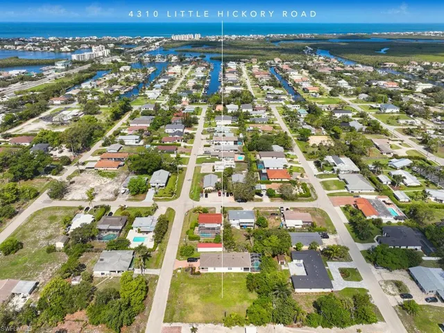 Aerial view of lot near Gulf beaches in Bonita Springs.