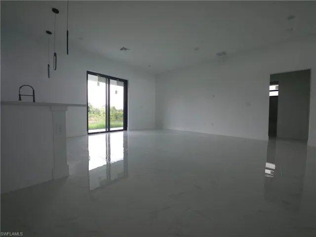 View of tiled spare room