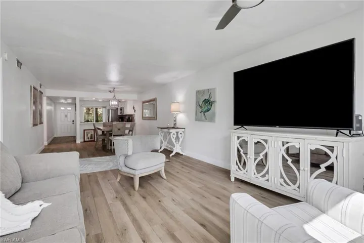 New living room furniture, TV