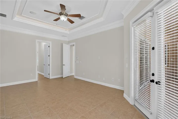 master bedroom entry, hallway to closet and bathroom