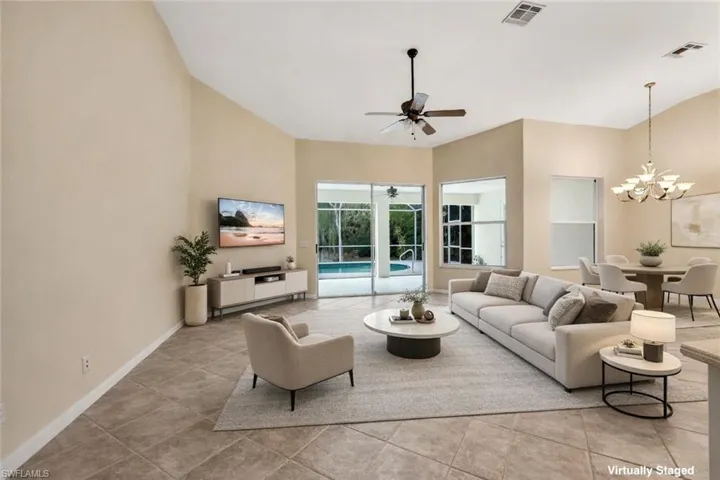 Virtually Staged Family Room