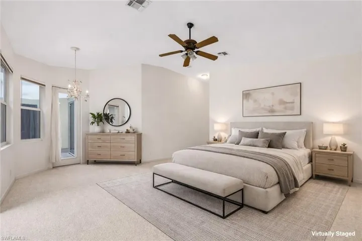 Virtually Staged Primary Bedroom
