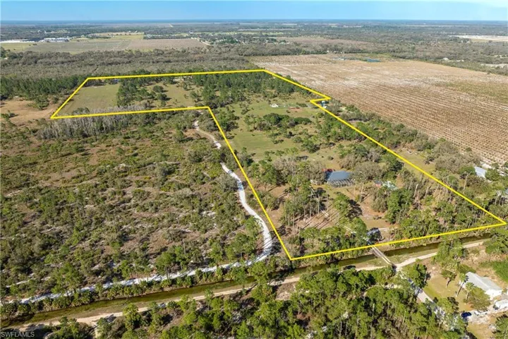 Aerial view with a rural view
