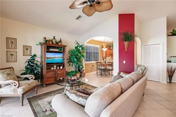 Spacious family room with great view of Lake and Golf course