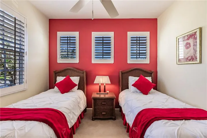Additional bedroom with plantation shutters and plenty of space