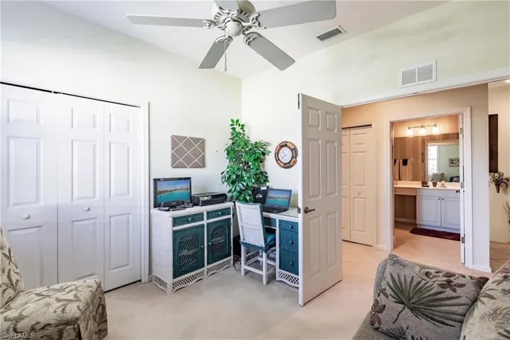 Third bedroom being used an an office