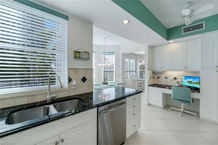 Kitchen with Plenty of Cabinetry and Desk Area