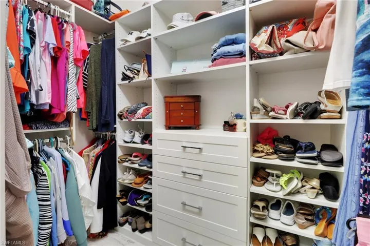 View of walk in closet